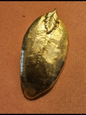 24K Gold-Dipped Hawaiian Maile Leaf Pendant
